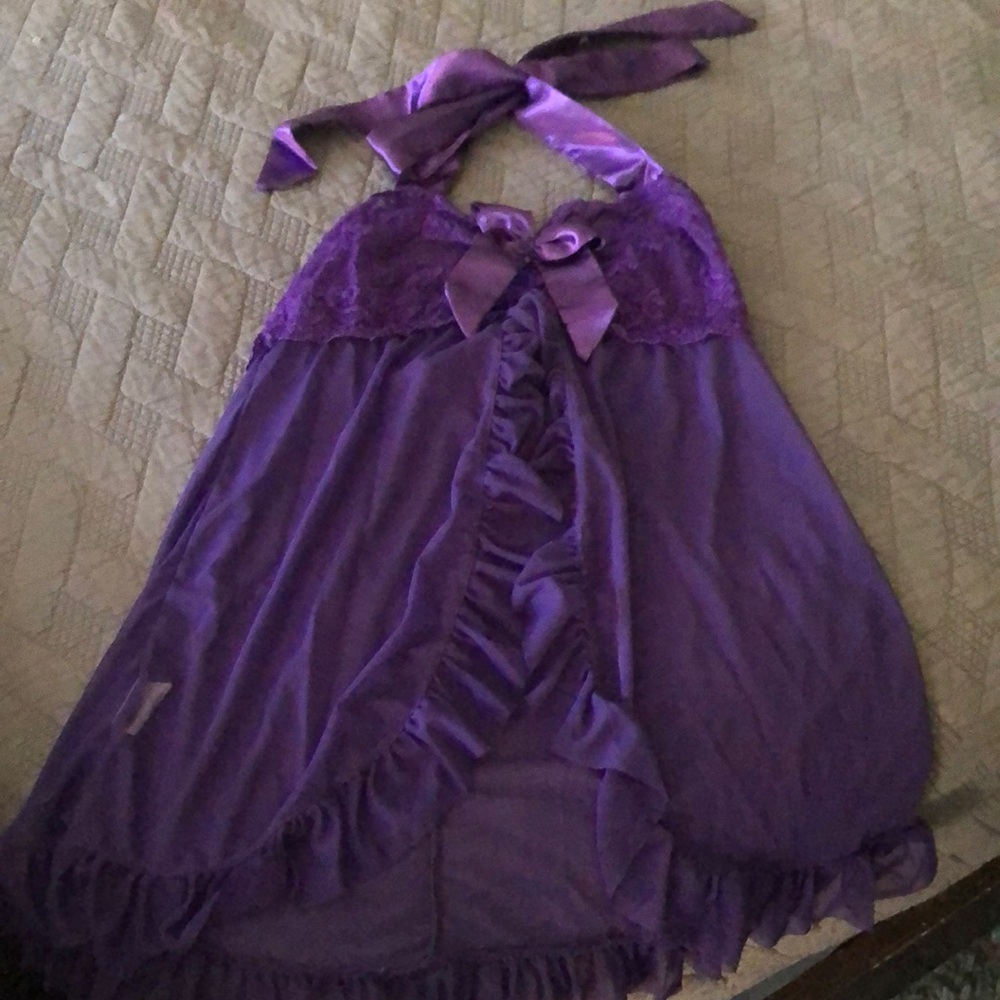 Cute babydoll, open front, nightie and matching thong